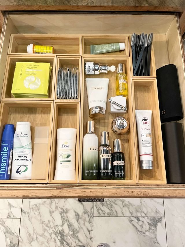 Bathroom cabinet re-zoned after a renovation in a Bluffview home