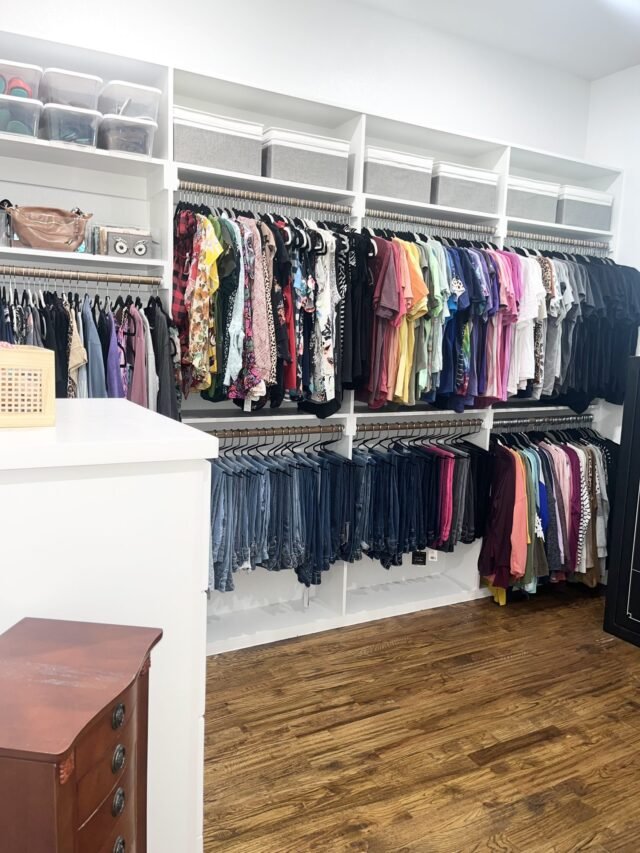 After: the primary closet once we finished