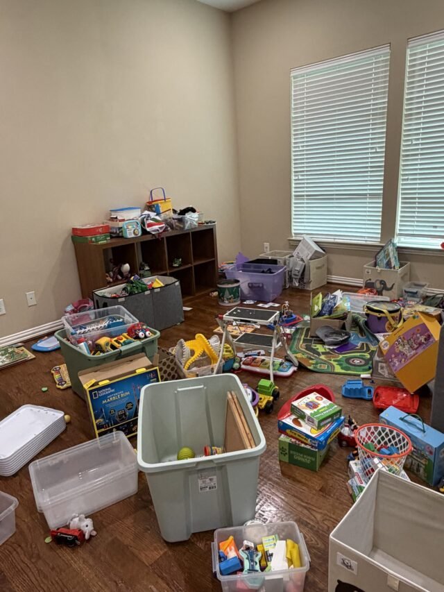 Before: the playroom as we found it